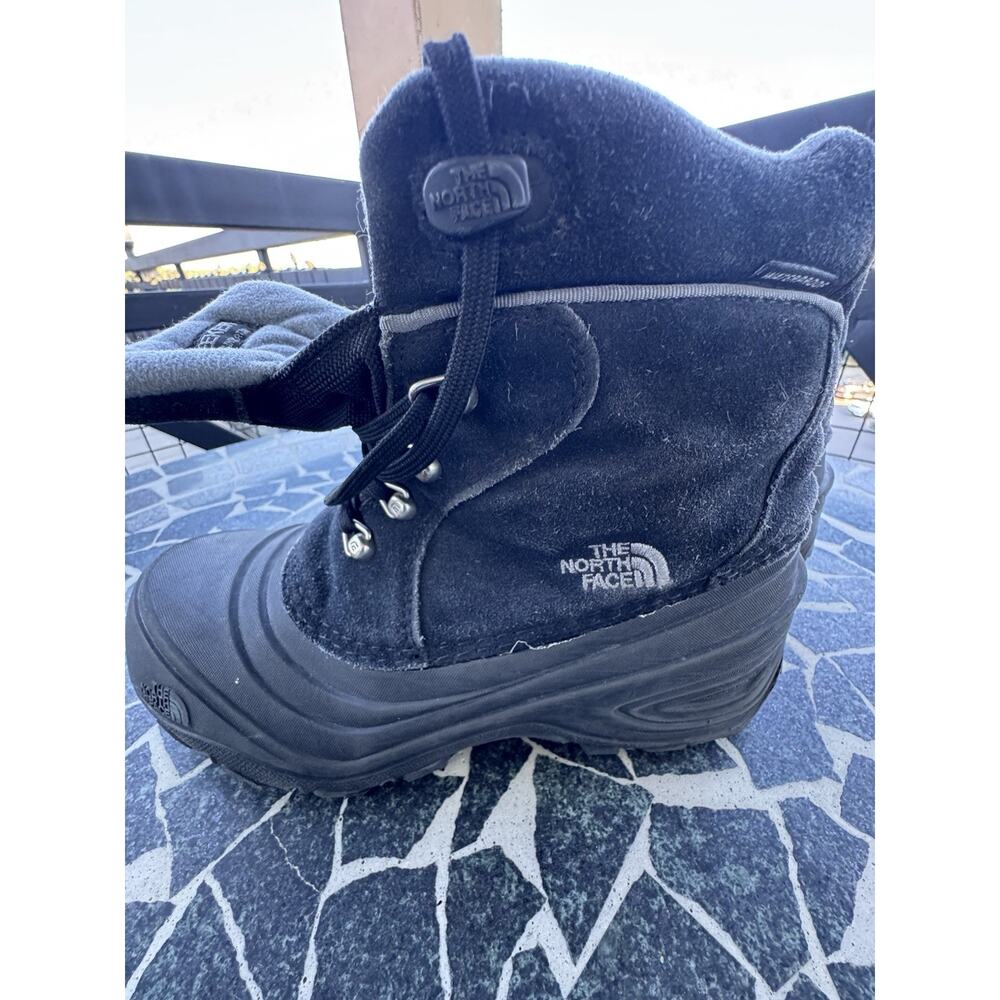 North Face Black Heatseeker Insulated Suede Waterproof Snow Boots US Sz 5